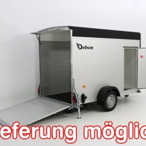 Debon Kofferanhänger Cargo H:190cm 1,3t | Alu|Polybug|Tür|schwarz