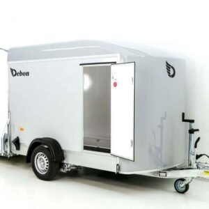 Debon Kofferanhänger C300 148x295cm H:190cm 1,3t | Polybug|Tür|grau